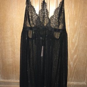 Mesh Babydoll black Victoria’s Secret sz Small NWT